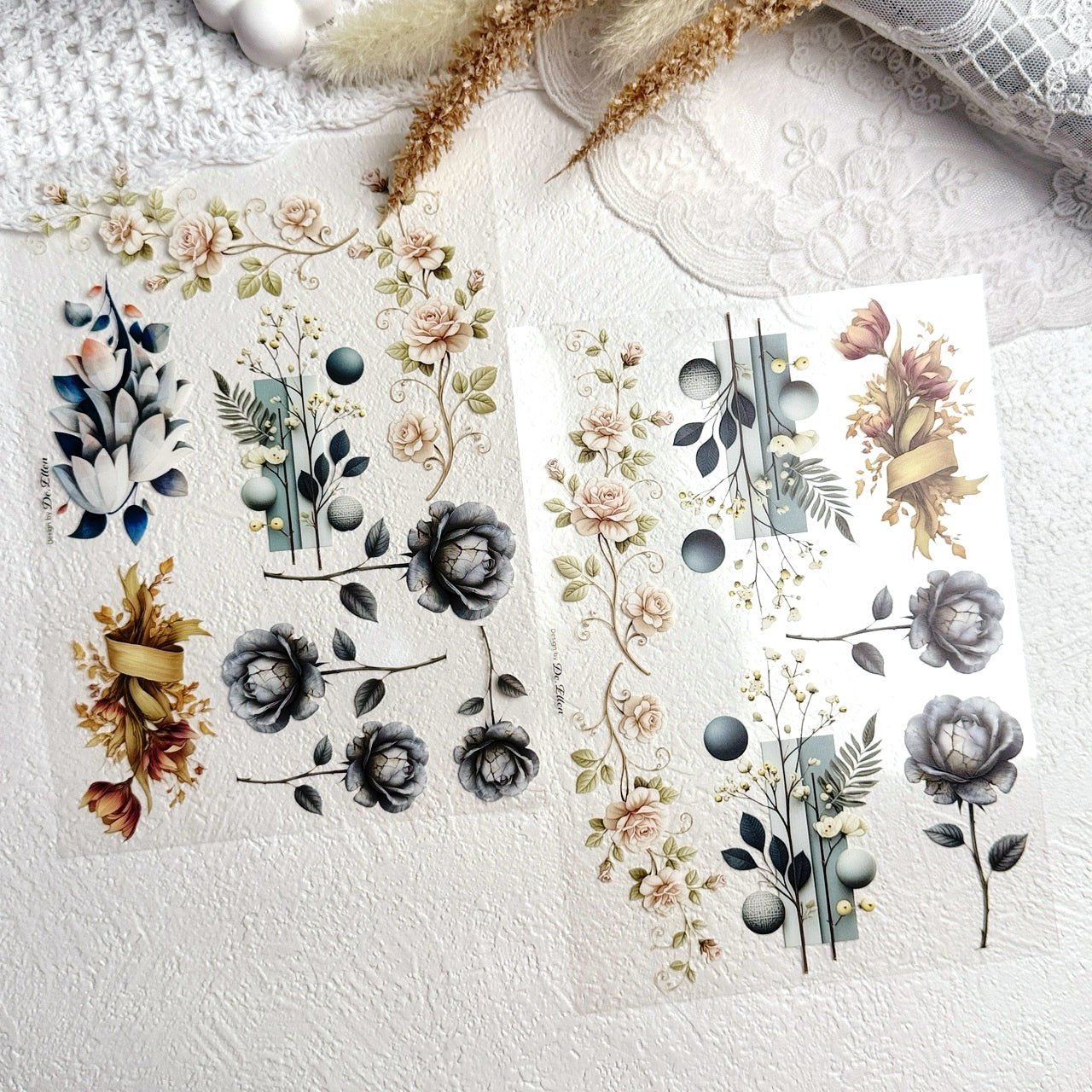 [Glossy PET] Flower Set No.4