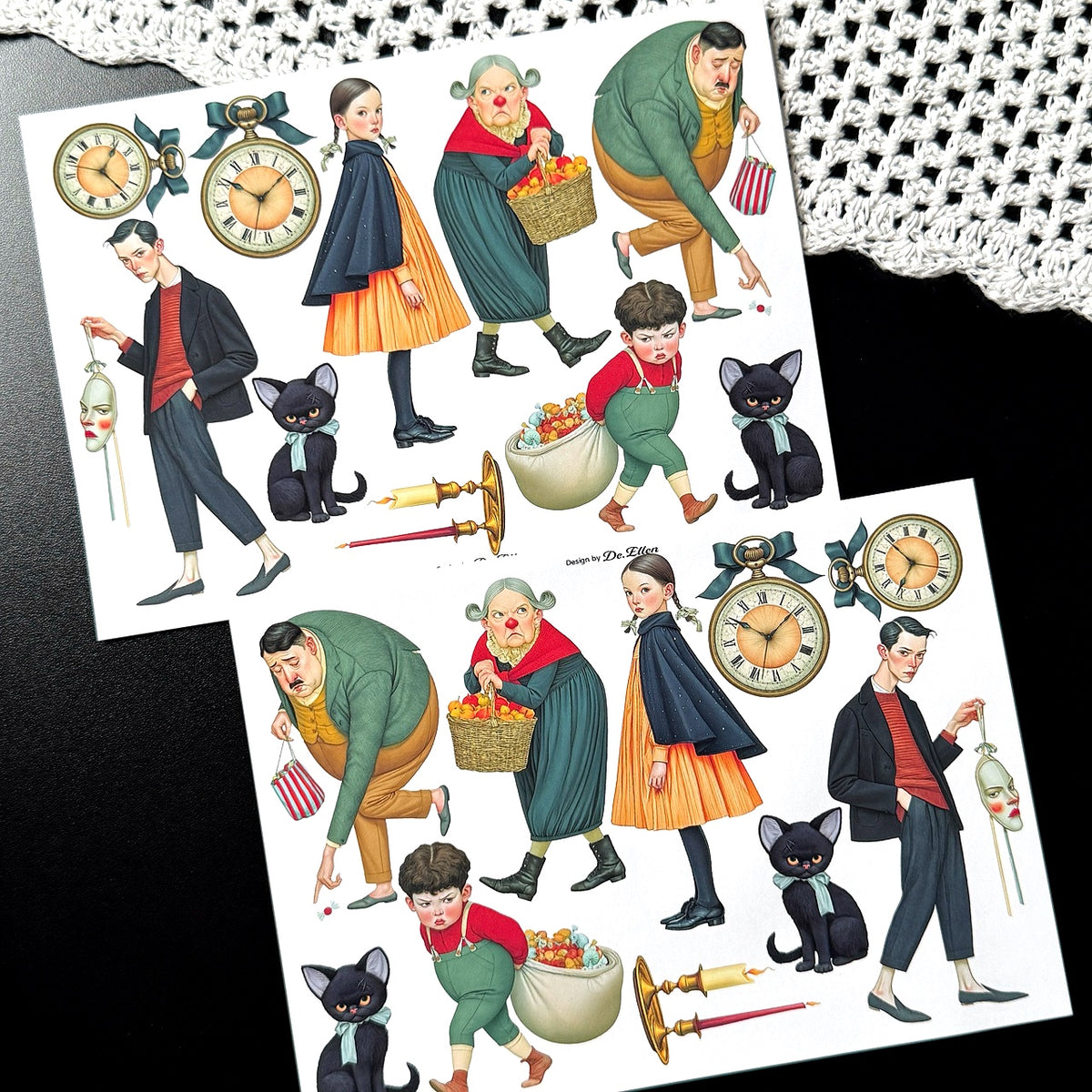 Halloween Village 1 Set pack - Paper