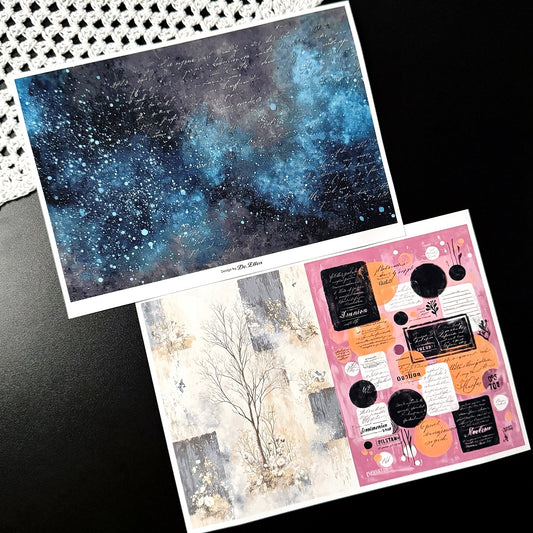 Set of Background Paper Sticker no.37 - ( Z1022 ~ Z1027 ) 각 1매