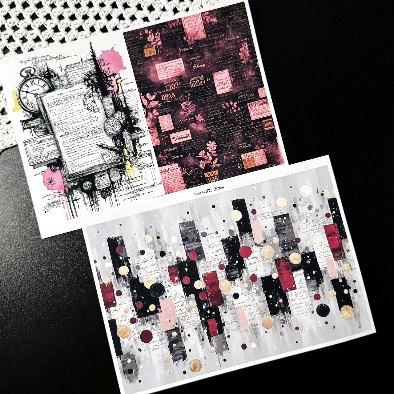 Set of Background Paper Sticker no.37 - ( Z1022 ~ Z1027 ) 각 1매