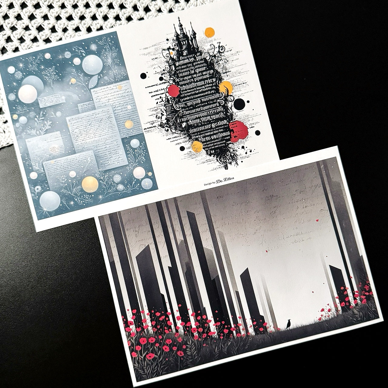 Set of Background Paper Sticker no.39 - ( Z1034 ~ Z1039 ) 각 1매