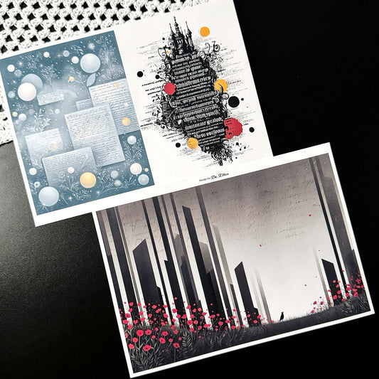 Set of Background Paper Sticker no.39 - ( Z1034 ~ Z1039 ) 각 1매