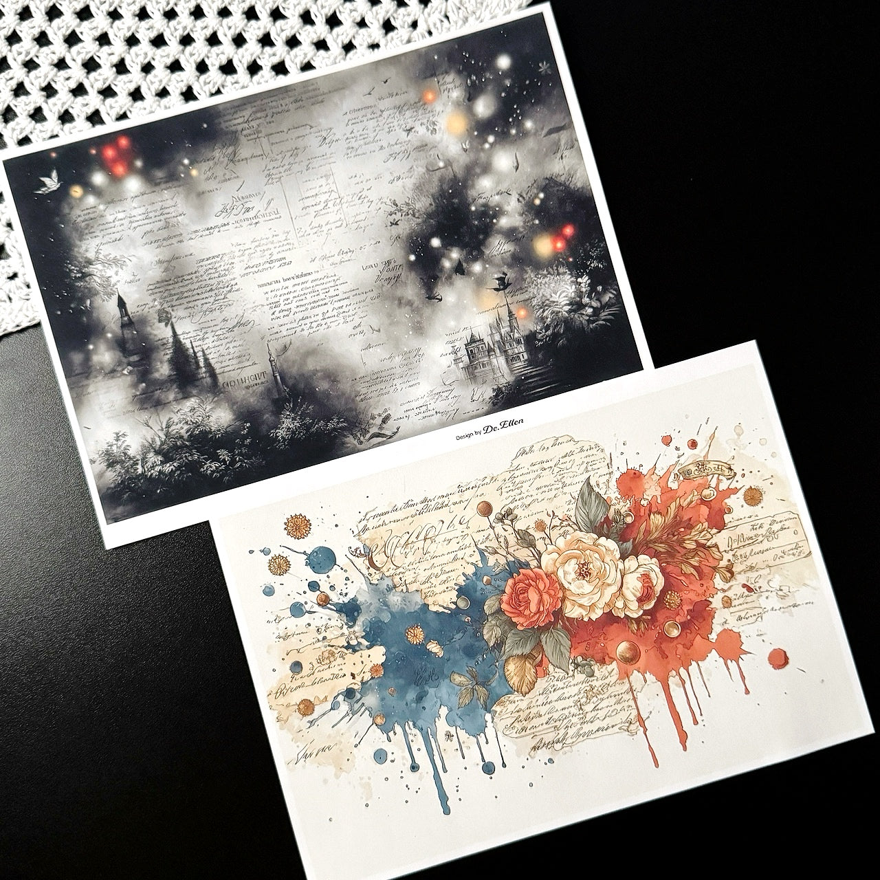 Set of Background Paper Sticker no.39 - ( Z1034 ~ Z1039 ) 각 1매