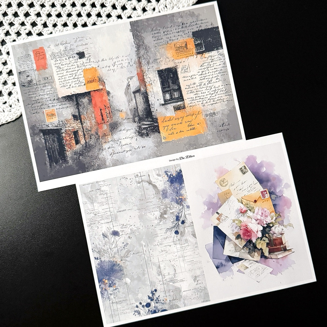 Set of Background Paper Sticker no.39 - ( Z1034 ~ Z1039 ) 각 1매