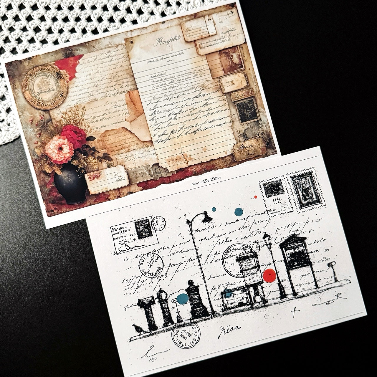 Set of Background Paper Sticker no.40 - ( Z1040 ~ Z1045 ) 각 1매