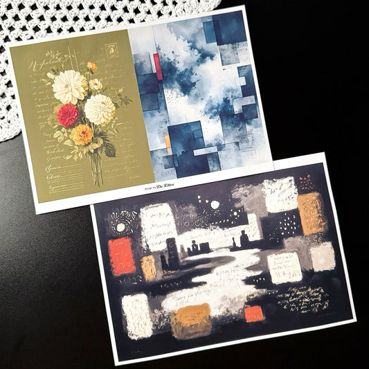 Set of Background Paper Sticker no.42 - ( Z1052 ~ Z1057 ) 각 1매