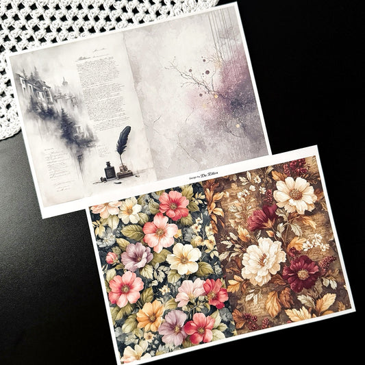 Set of Background Paper Sticker no.43 - ( Z1058 ~ Z1063 ) 각 1매