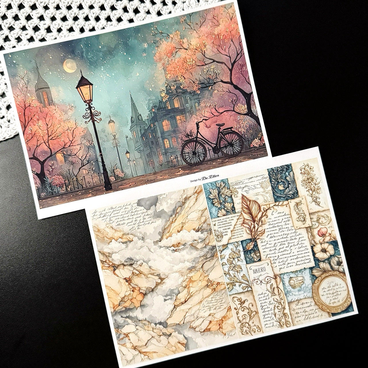 Set of Background Paper Sticker no.43 - ( Z1058 ~ Z1063 ) 각 1매
