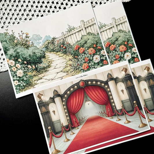 Z1066 - Hollywood, Lily and Oliver Background Paper Sticker