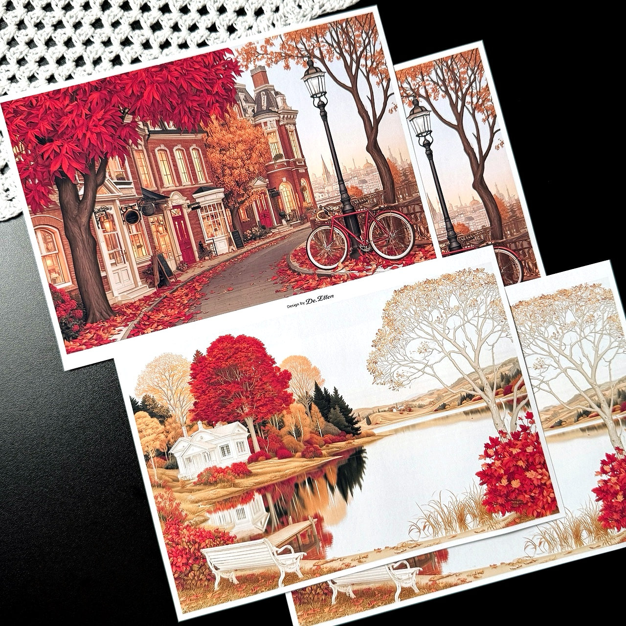 Z1076 - Rink1979, Maple Trip Background Paper Sticker