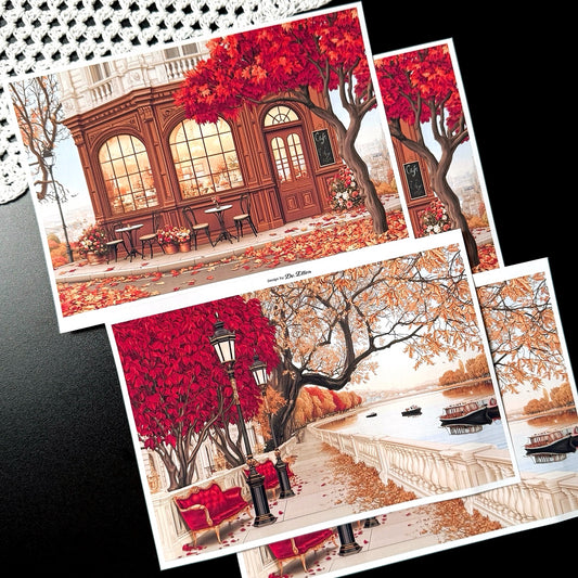 Z1078 - Rink1979, Maple Trip Background Paper Sticker
