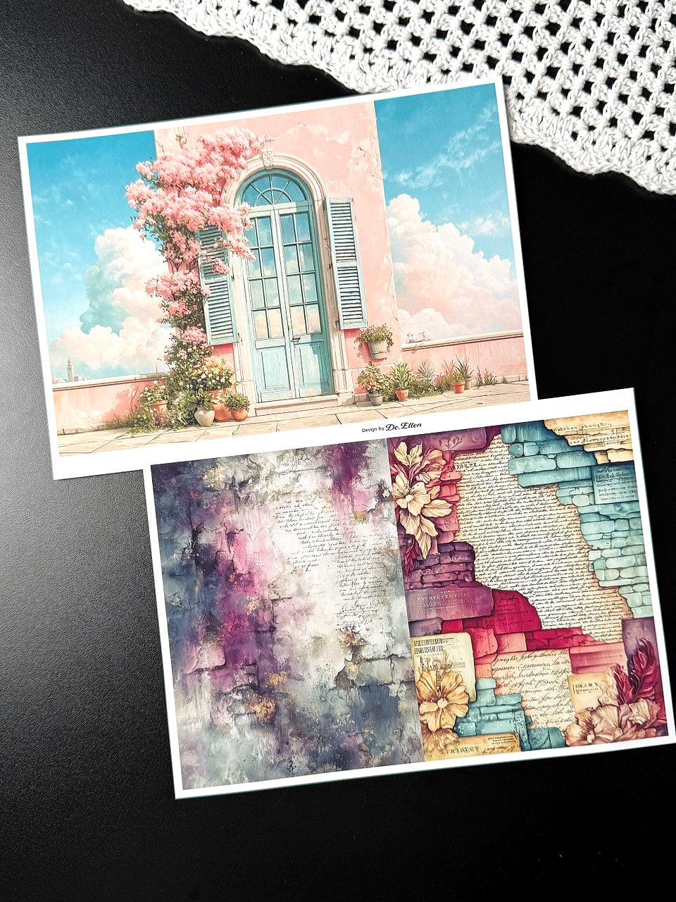Set of Background Paper Sticker no.48 - ( Z1124 ~ Z1129 ) 각 1매