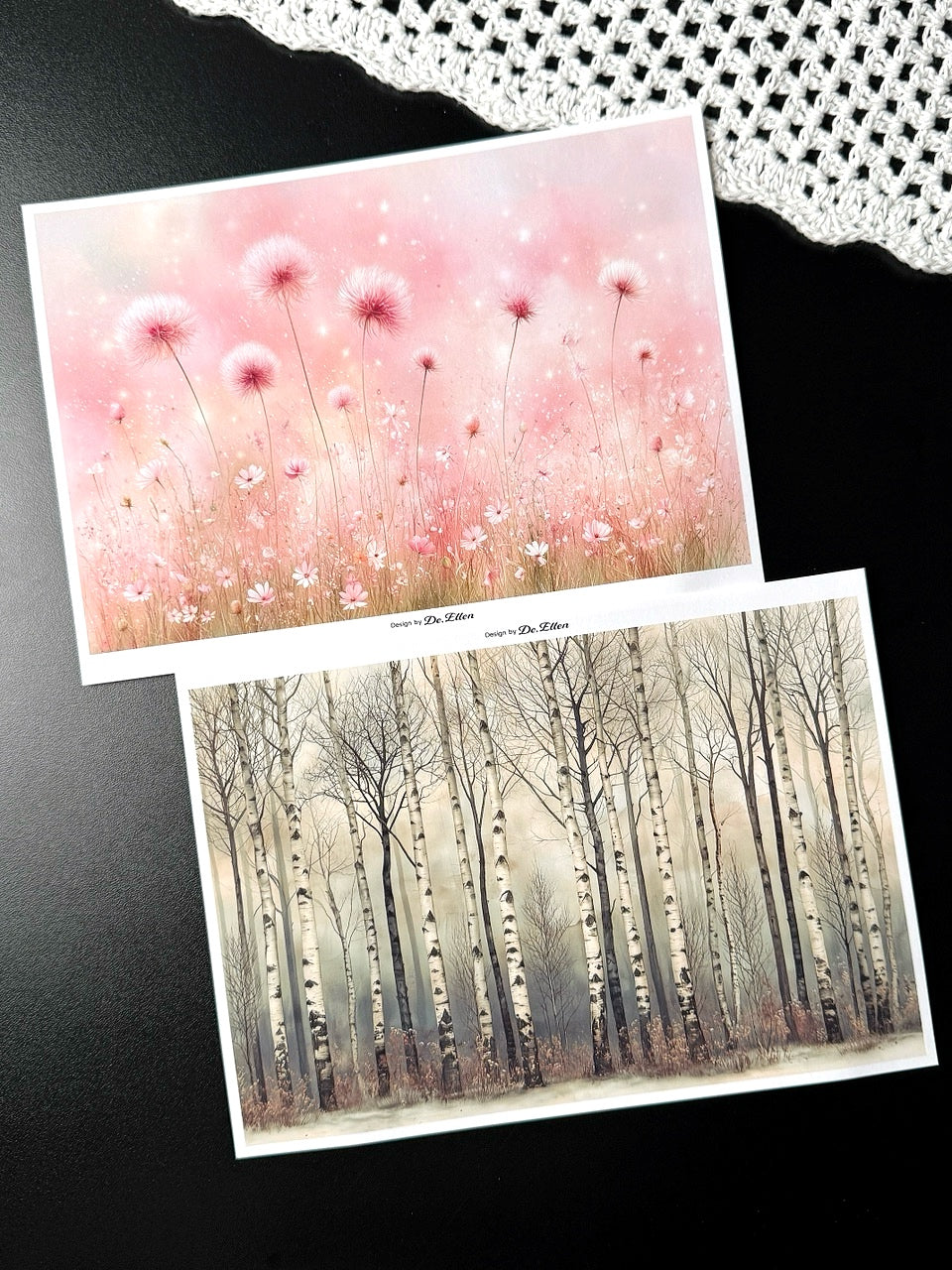 Set of Background Paper Sticker no.48 - ( Z1124 ~ Z1129 ) 각 1매