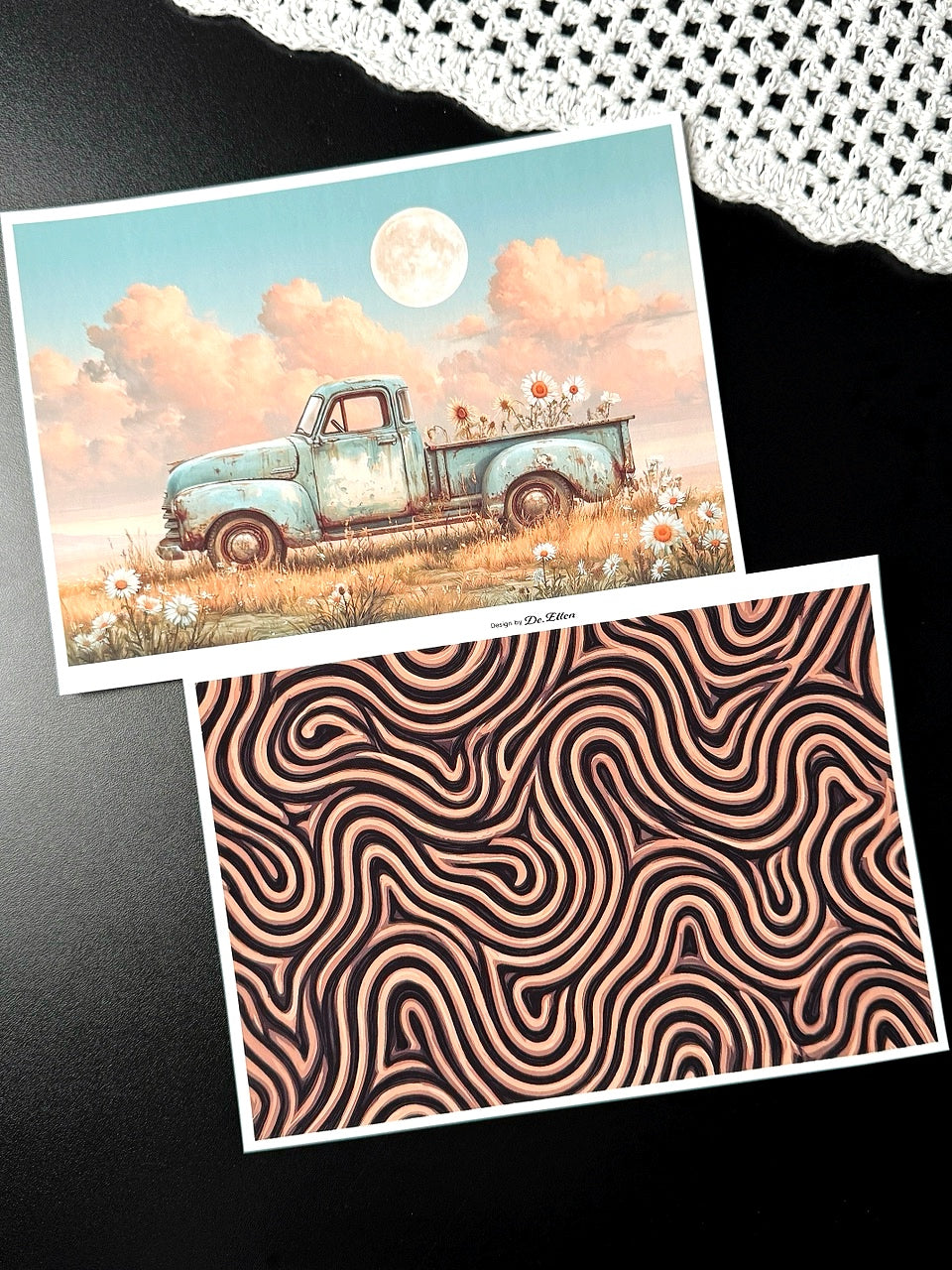 Set of Background Paper Sticker no.48 - ( Z1124 ~ Z1129 ) 각 1매