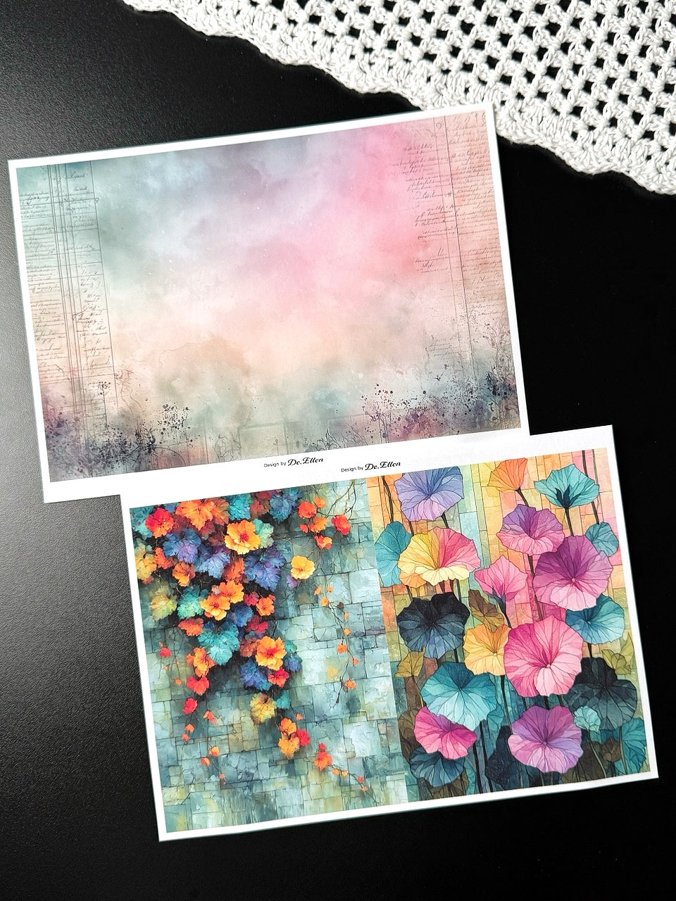 Set of Background Paper Sticker no.48 - ( Z1124 ~ Z1129 ) 각 1매