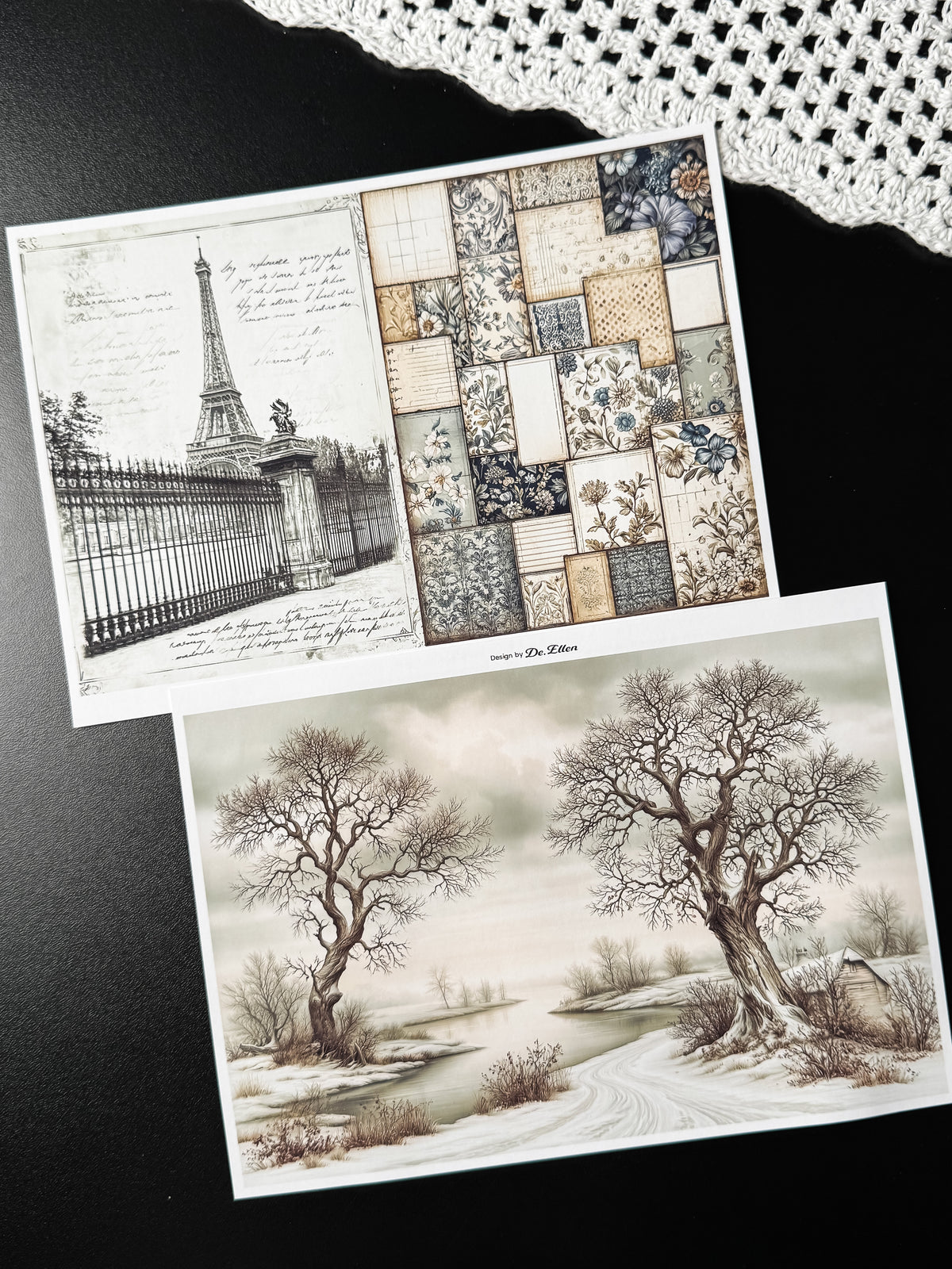 Set of Background Paper Sticker no.49 - ( Z1130 ~ Z1135 ) 각 1매