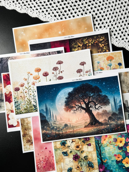 Set of Background Paper Sticker no.50 - ( Z1136 ~ Z1141 ) 각 1매