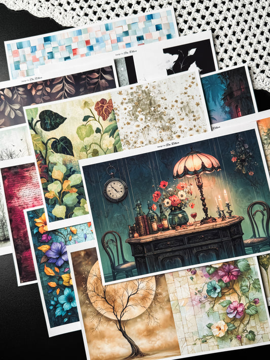 Set of Background Paper Sticker no.51 - ( Z1142 ~ Z1147 ) 각 1매