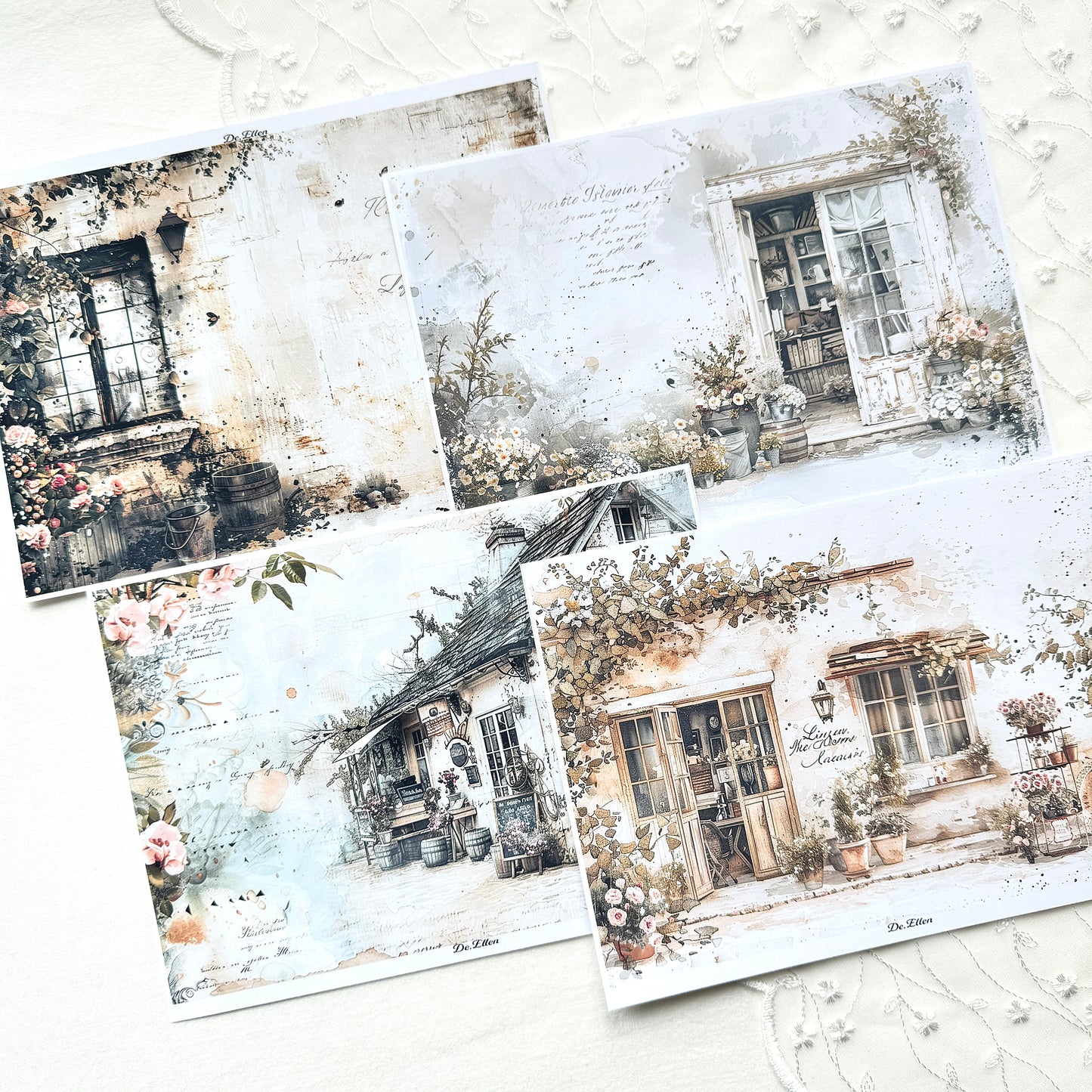 Z129 - Wall background paper sticker with flowers