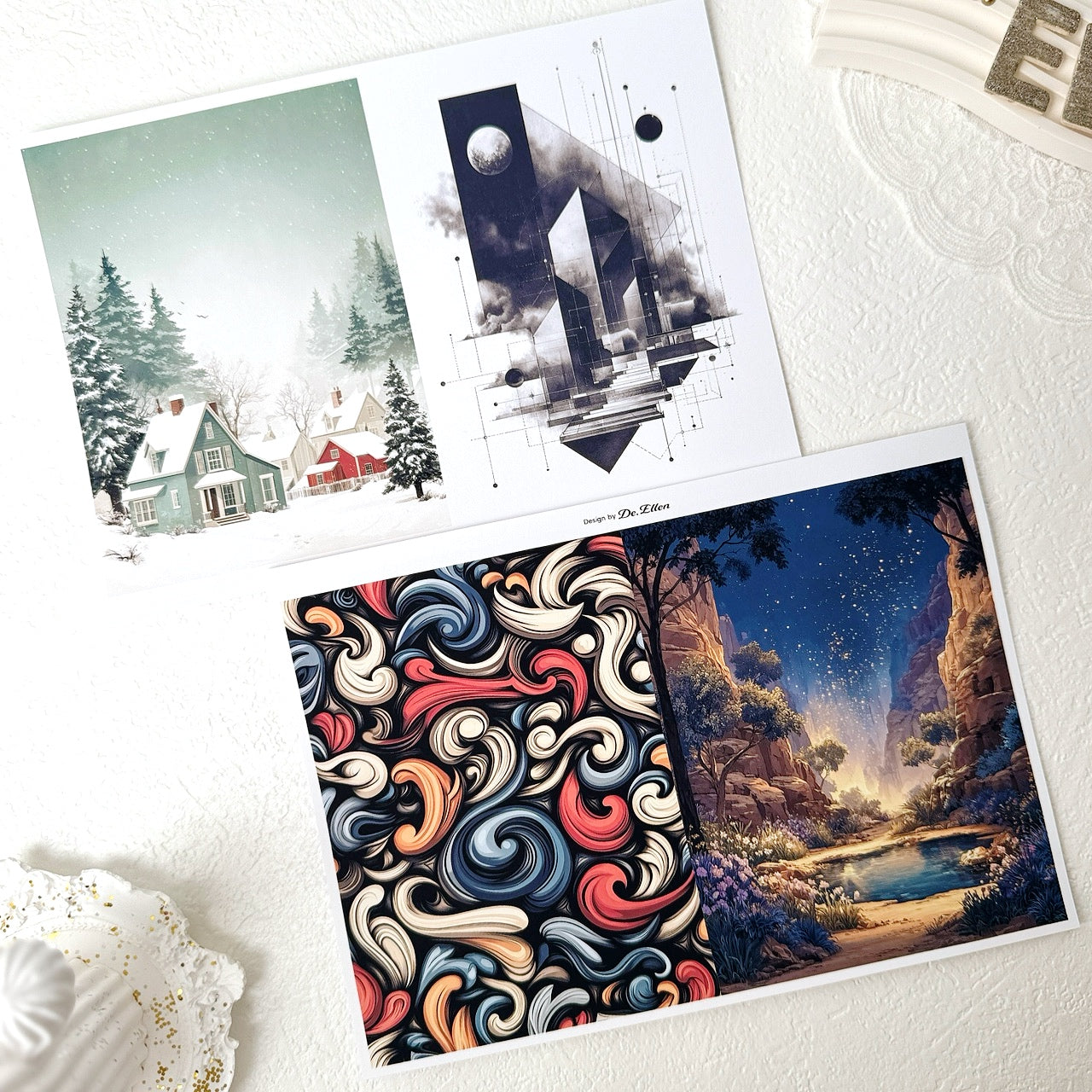 Set of Background Paper Sticker - ( Z752 ~ Z757 ) 각 1매