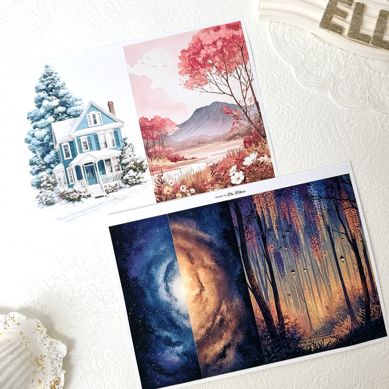Set of Background Paper Sticker - ( Z752 ~ Z757 ) 각 1매