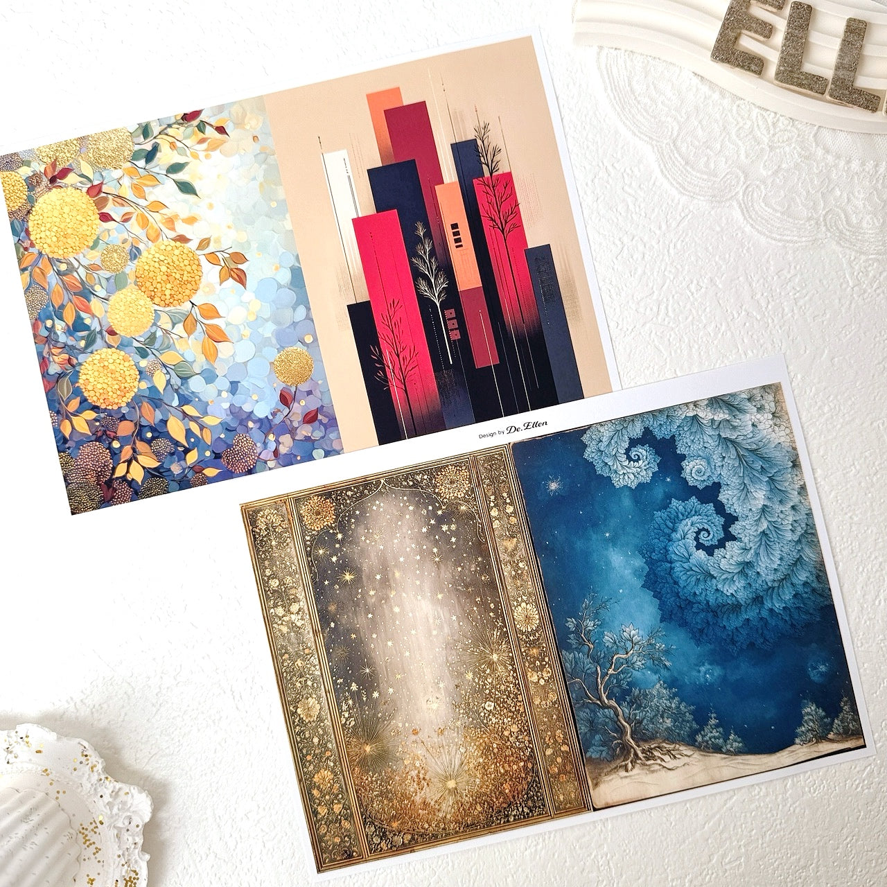 Set of Background Paper Sticker - ( Z752 ~ Z757 ) 각 1매