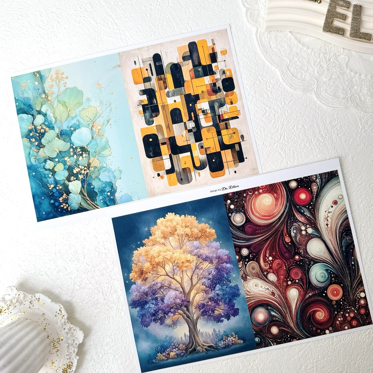 Set of Background Paper Sticker - ( Z776 ~ Z781 ) 각 1매