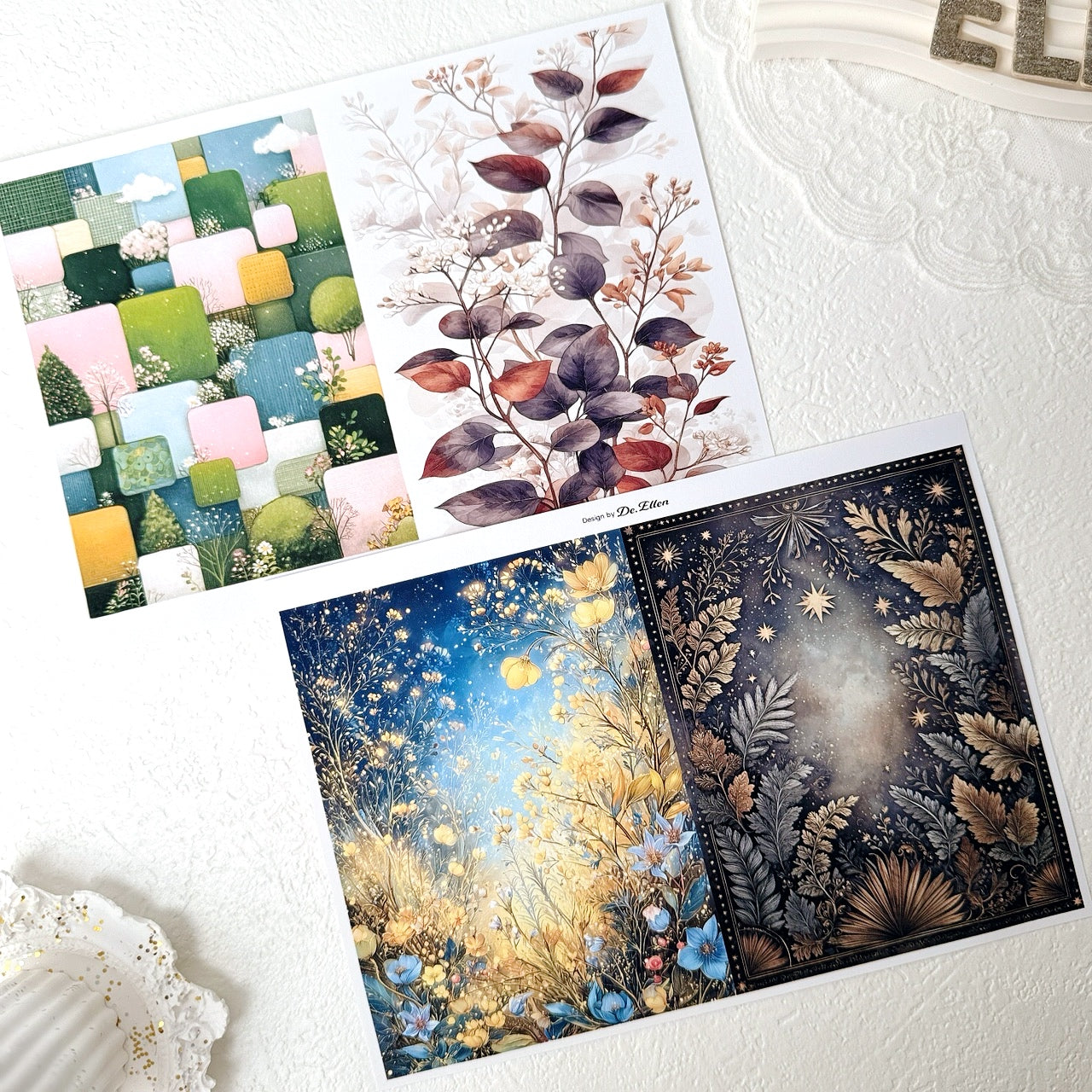 Set of Background Paper Sticker - ( Z776 ~ Z781 ) 각 1매