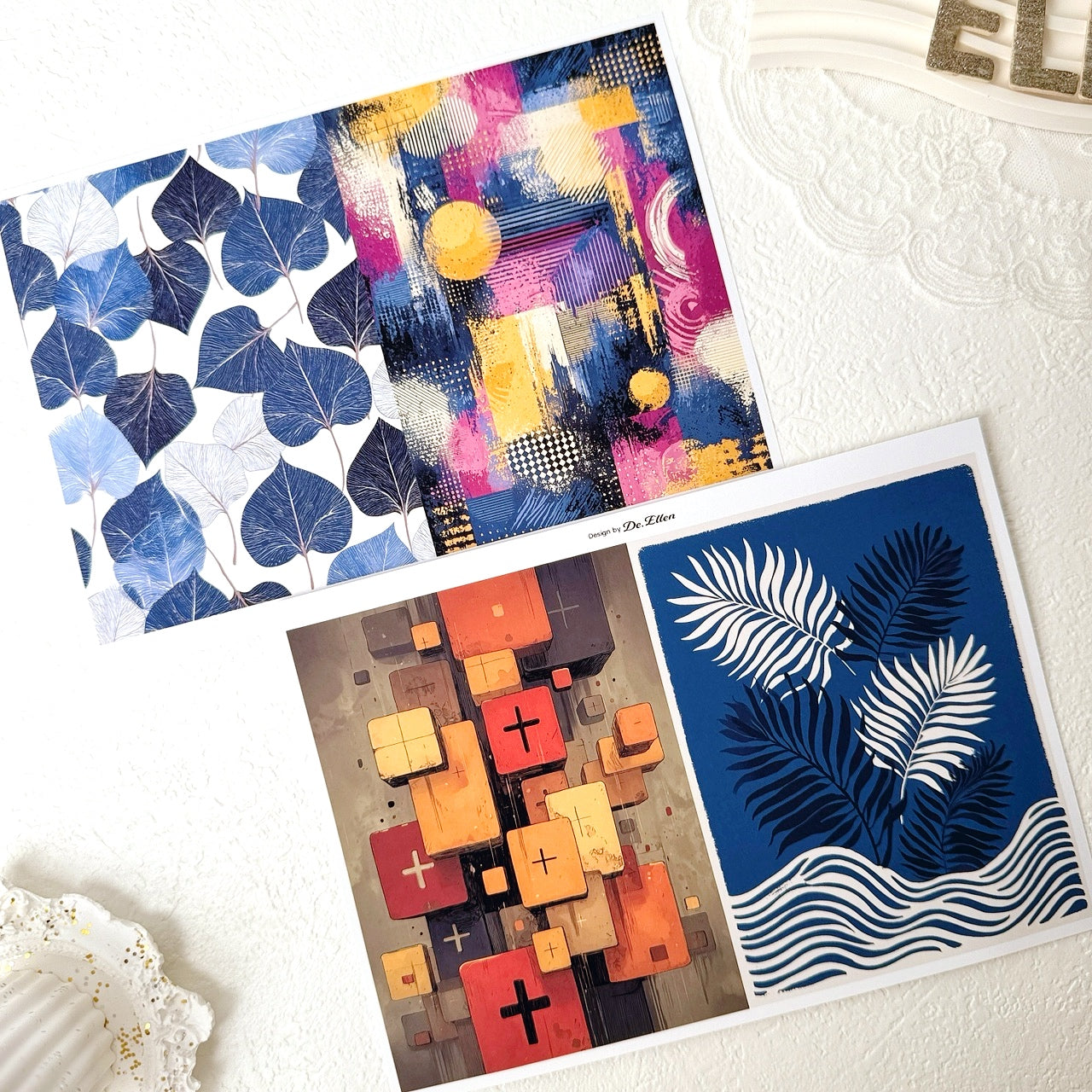 Set of Background Paper Sticker - ( Z776 ~ Z781 ) 각 1매