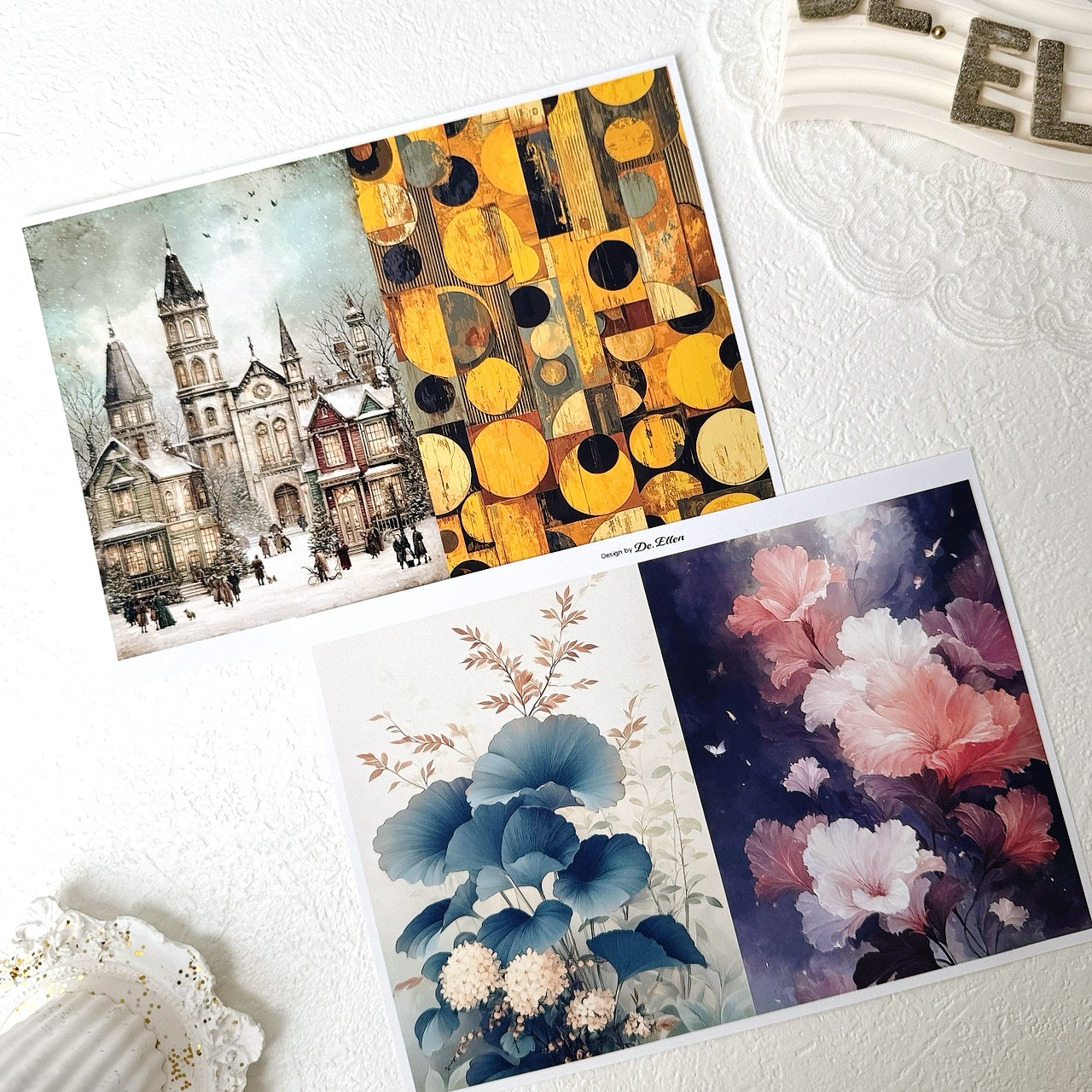 Set of Background Paper Sticker - ( Z776 ~ Z781 ) 각 1매