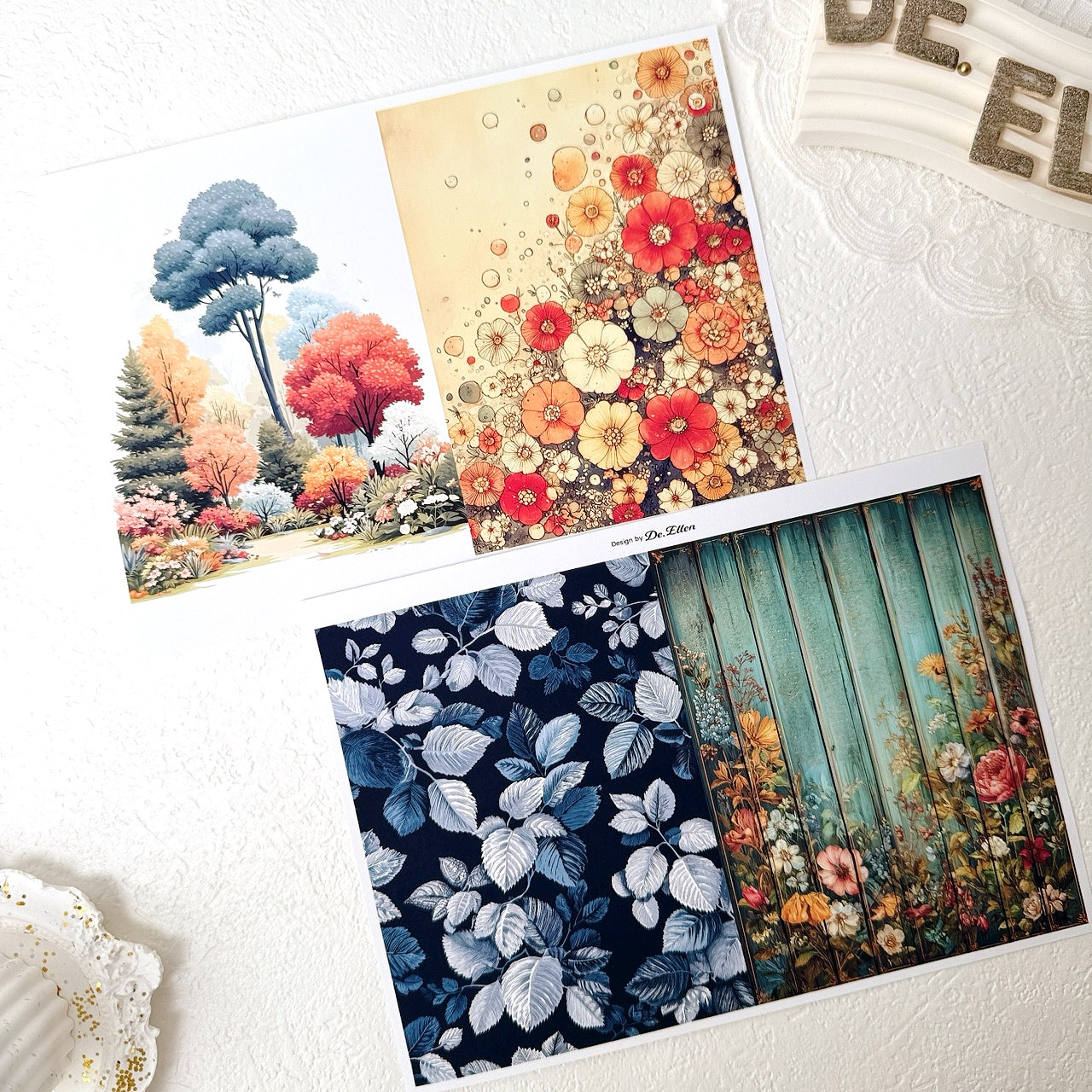 Set of Background Paper Sticker - ( Z782 ~ Z787 ) 각 1매