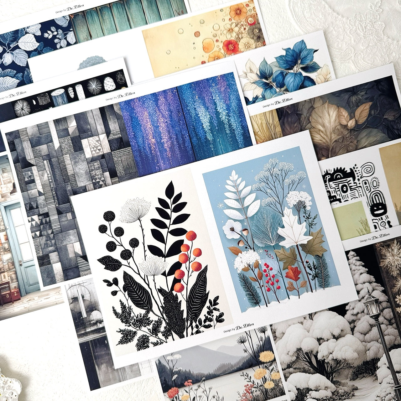 Set of Background Paper Sticker - ( Z782 ~ Z787 ) 각 1매