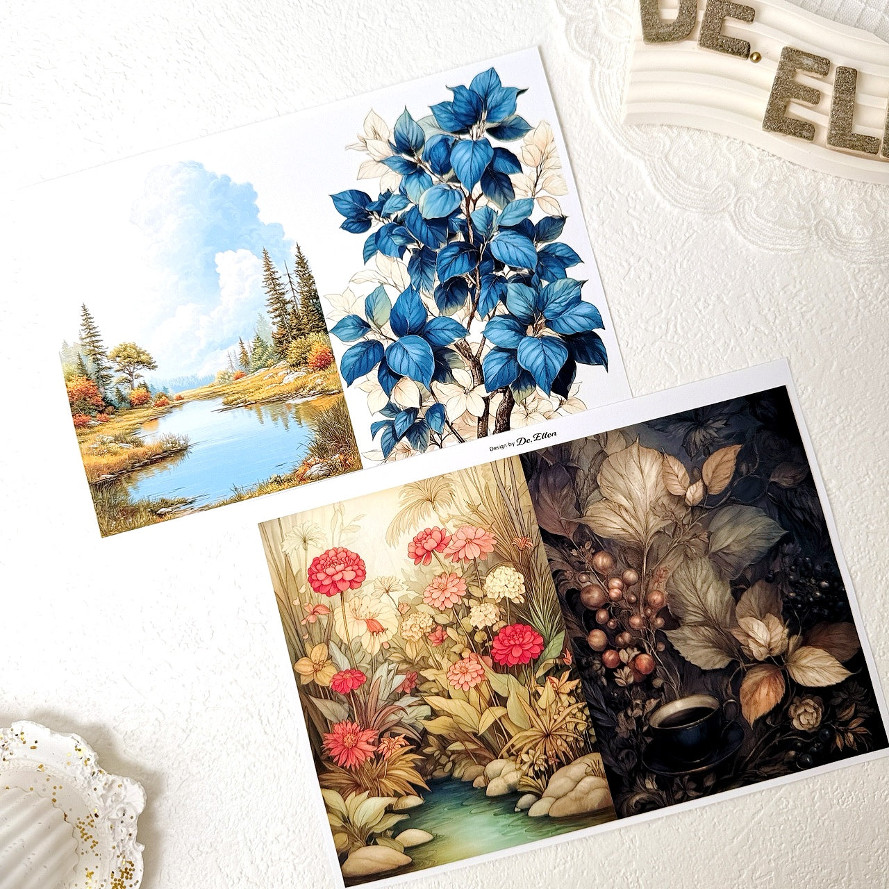 Set of Background Paper Sticker - ( Z782 ~ Z787 ) 각 1매