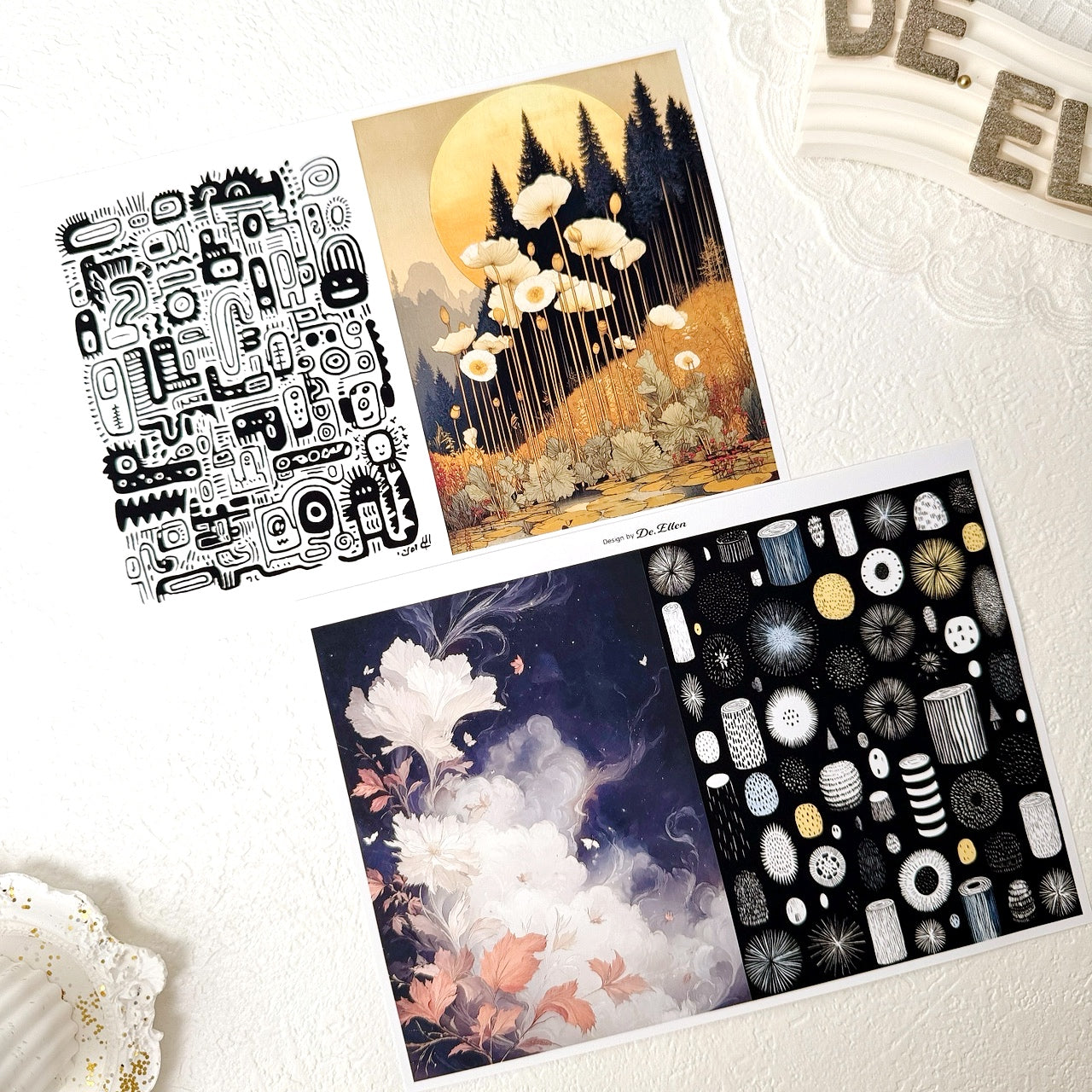 Set of Background Paper Sticker - ( Z782 ~ Z787 ) 각 1매