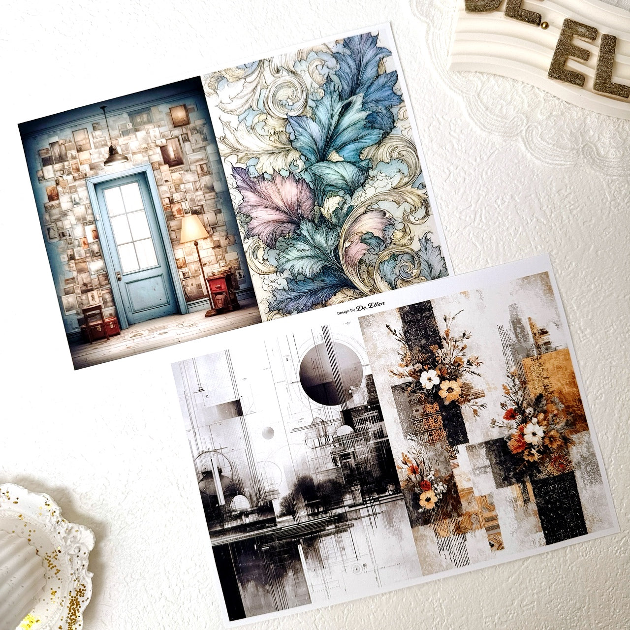 Set of Background Paper Sticker - ( Z782 ~ Z787 ) 각 1매