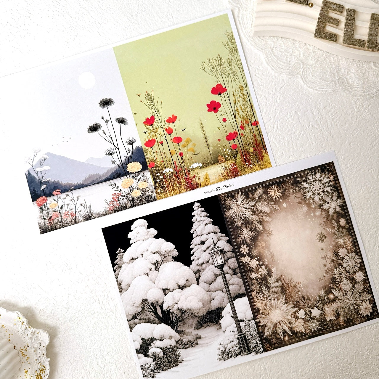 Set of Background Paper Sticker - ( Z782 ~ Z787 ) 각 1매