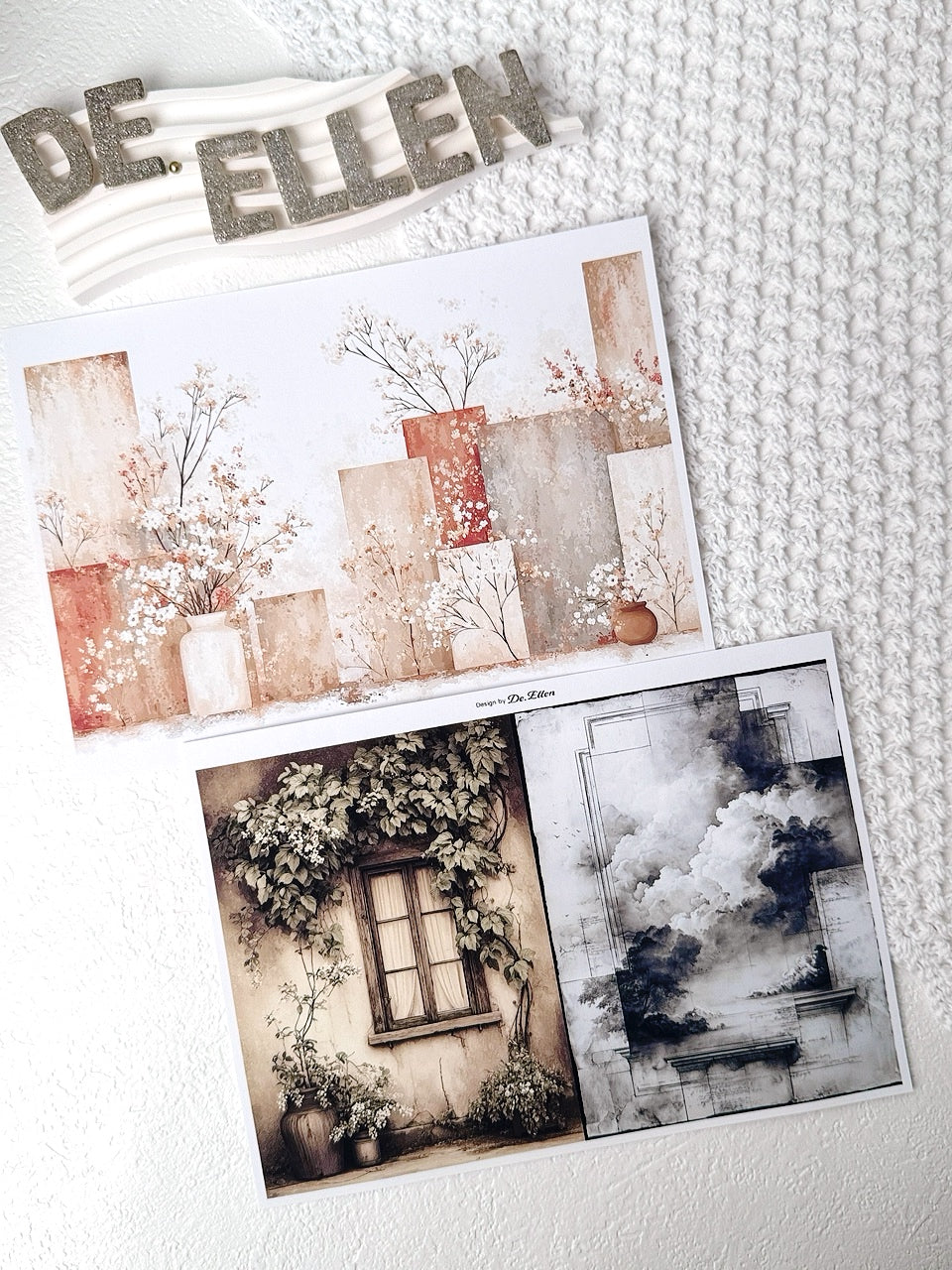 Set of Background Paper Sticker no.14 - ( Z866 ~ Z871 ) 각 1매