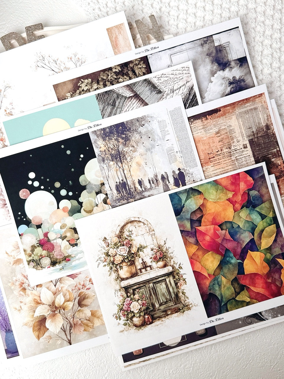 Set of Background Paper Sticker no.14 - ( Z866 ~ Z871 ) 각 1매