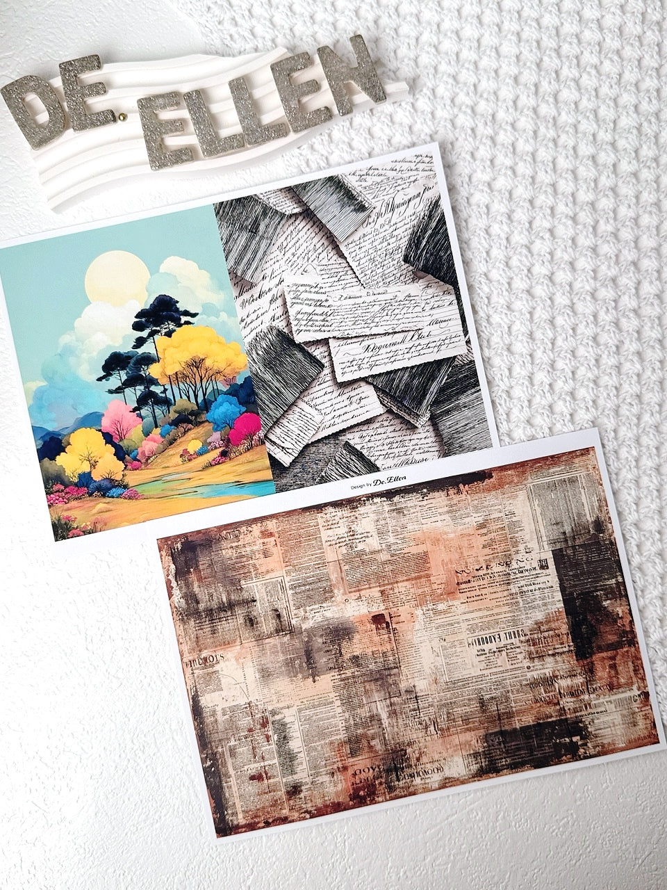 Set of Background Paper Sticker no.14 - ( Z866 ~ Z871 ) 각 1매