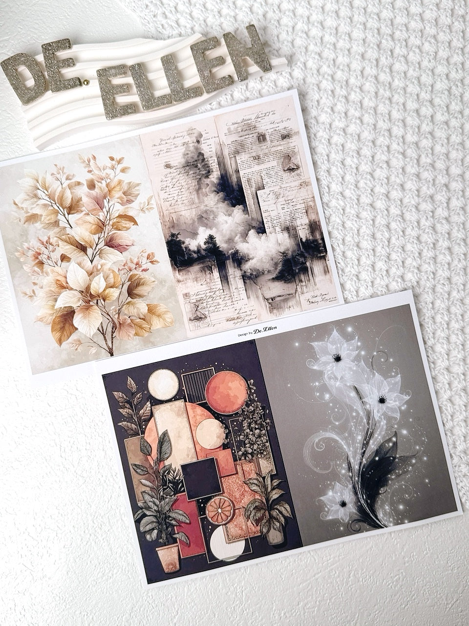 Set of Background Paper Sticker no.14 - ( Z866 ~ Z871 ) 각 1매