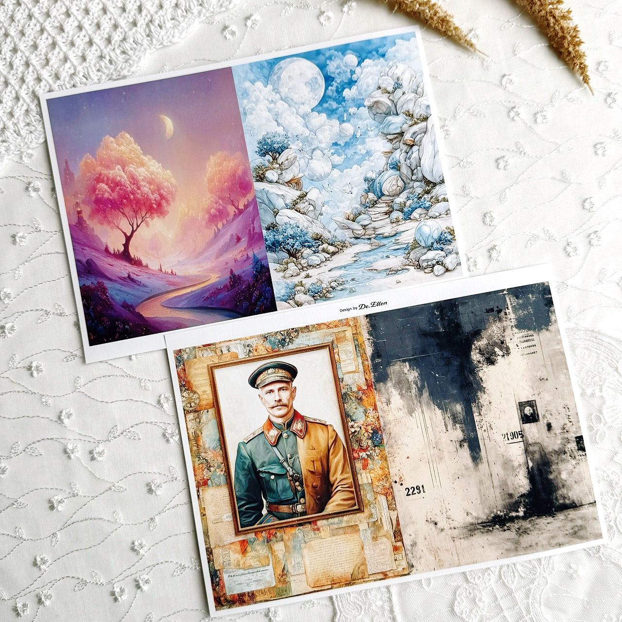 Set of Background Paper Sticker no.20 - ( Z902 ~ Z907 ) 각 1매