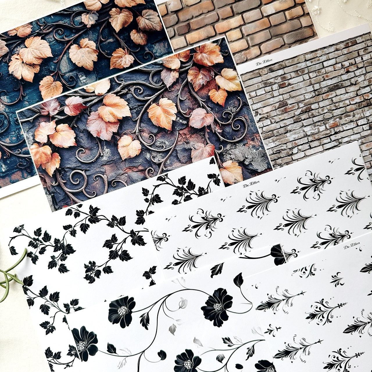 Z97+98+99+100 vine-brick wall background