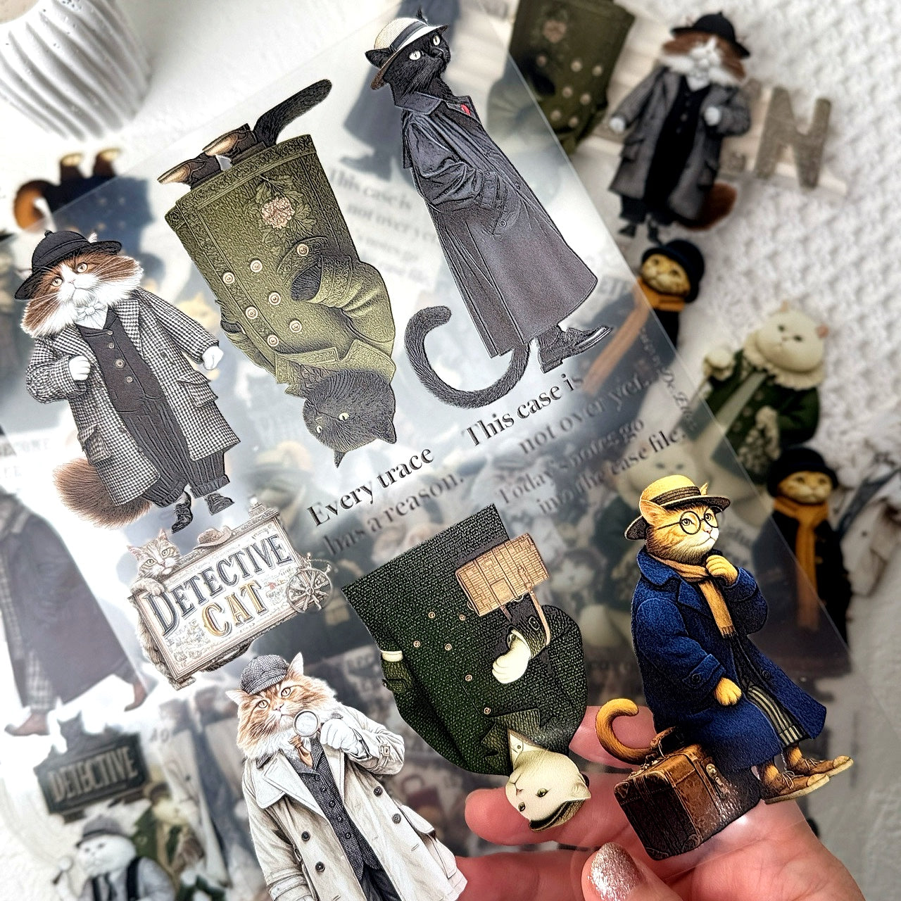[Glossy PET] Detective Cat - Character