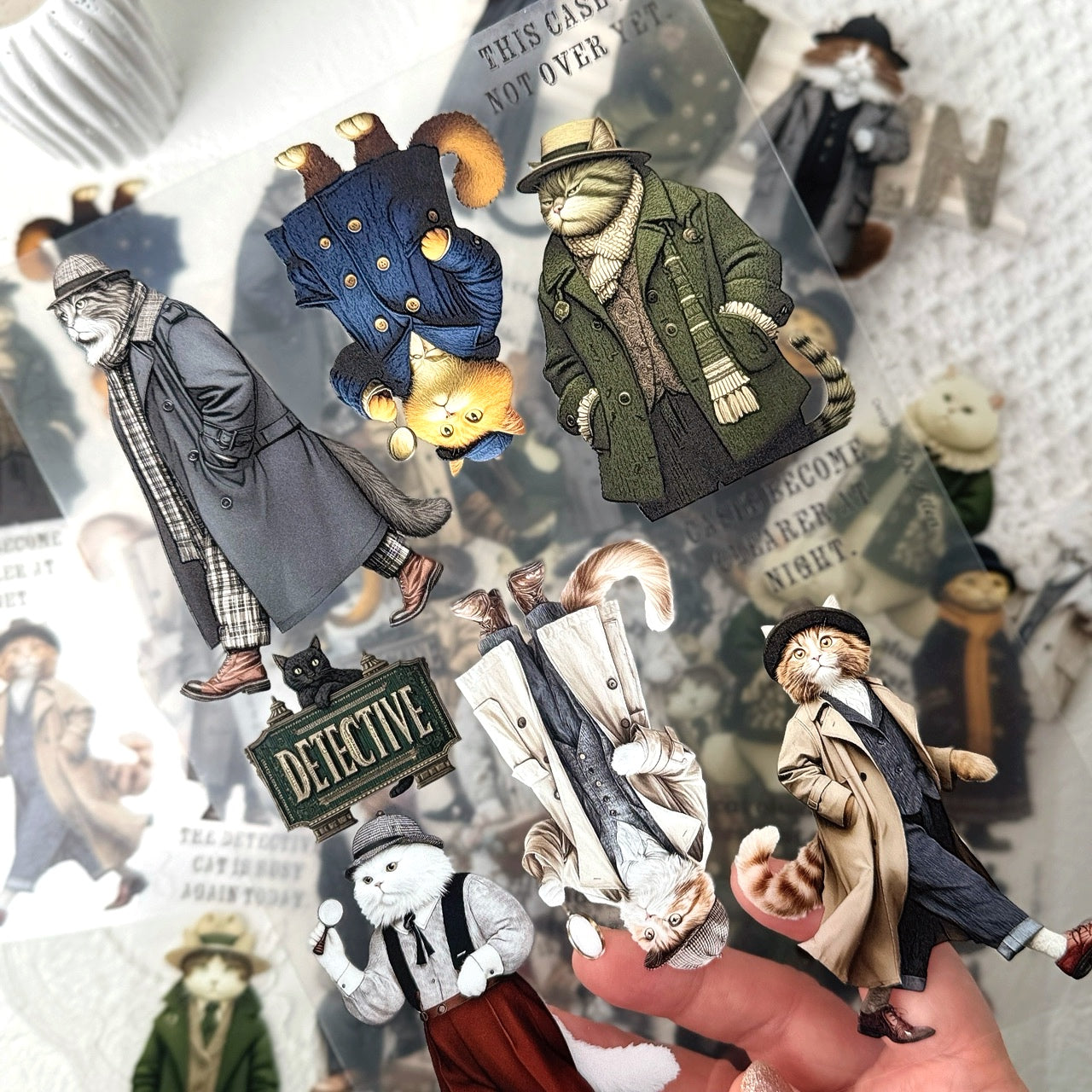 [Glossy PET] Detective Cat - Character