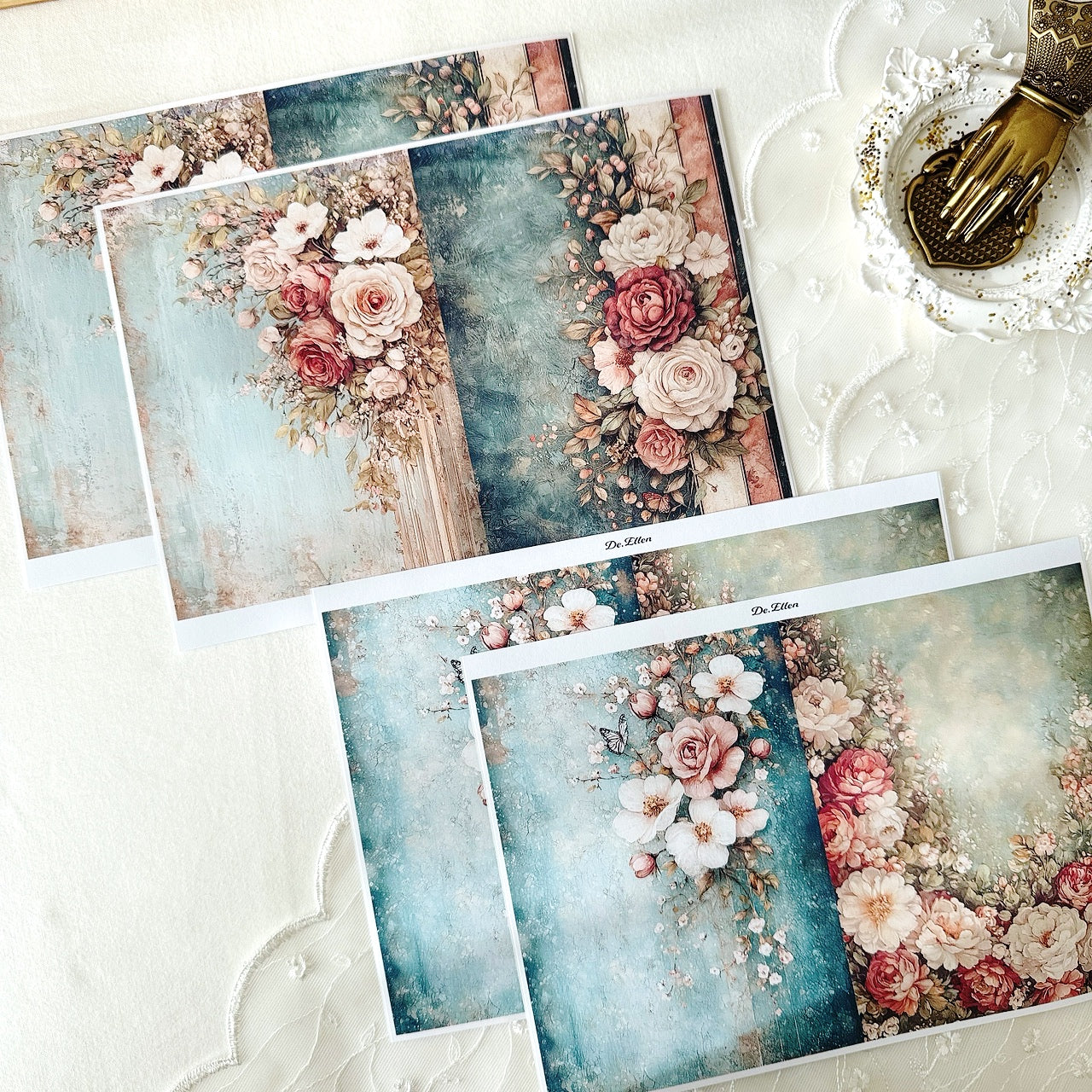 Z145 - vintage flower garden background